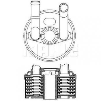 Radiador de aceite para transmisión automática MAHLE para SEAT Ibiza, Córdoba, Arosa y VOLKSWAGEN Polo, Lupo - Ref: CLC 184 000S