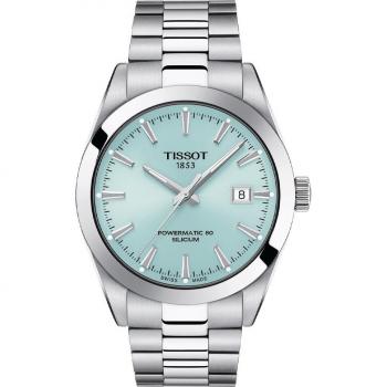 Tissot Gentleman Powermatic 80 Silicium Watch T1274071135100, 40mm, Blue/Silver, Size: One Size