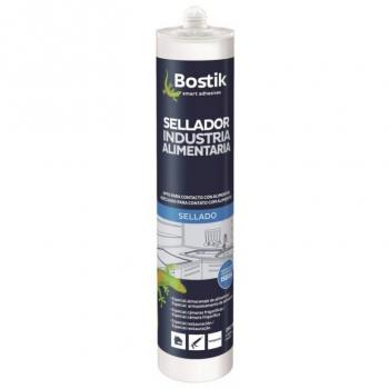 Bostik SIL ALIMENTARY INDUSTRY, Silicona neutra Especial Zona de Manipulatiión de Alimentos, Cartucho 280 ml, Blanco