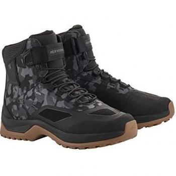 Alpinestars CR-6 Drystar Waterproof Riding Shoes - Black/Grey Camo