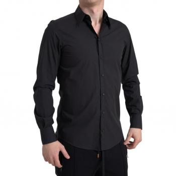 Dolce & Gabbana Black Cotton Men Long Sleeves MARTINI Shirt - Size M