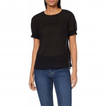 Pieces NOS Pcamalie SS Smock Top Noos Camiseta sin Mangas Negro Black, 42