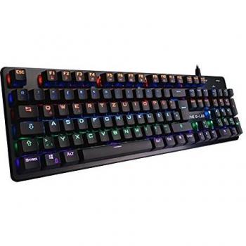 Teclado Gaming The G-Lab Keyz Carbon v3 - Interruptores mecánicos azules - Retroiluminación LED con 16 efectos y anti-ghosting para PC/PS4/PS5/Xbox One/Xbox Series X