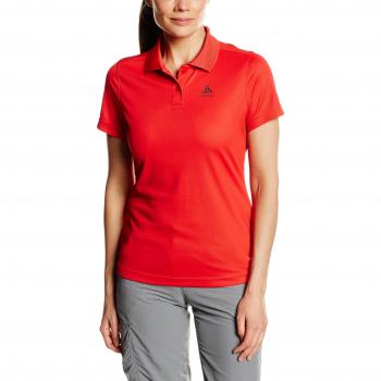 Odlo – Polo de Manga Corta para Mujer Malaga, Mujer, Color Morado - Naranja, tamaño XL