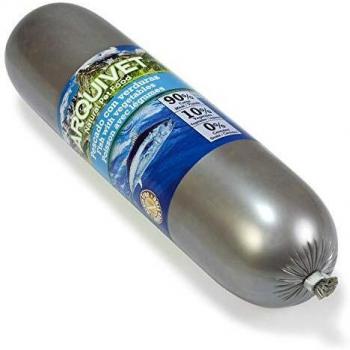 ARQUIVET Salchicha de Pescado con Verduras para Perros 500 gr - 90% de Pescado - Alimentación Canina - Sin Cereales ni Gluten - Alimento complementario a la Dieta a Base de pienso