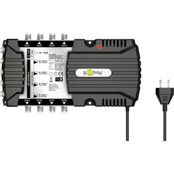Goobay 64880 Satellite Multiswitch 9 Inputs / 8 Outputs - Compact Distribution for Up to 8 Users, Supports 4K and 8K UHD