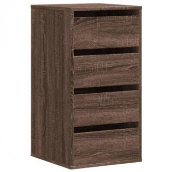 Cajonera de esquina madera ingeniería marrón roble 40x41x76 cm