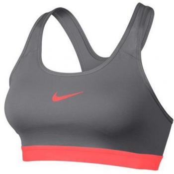 Nike Classic Pad Sujetador Deportivo, Mujer, Gris