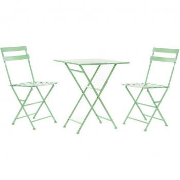 Conjunto de Mesa con 2 Sillas DKD Home Decor MB-177411 60 x 60 x 75 cm (3 pcs)