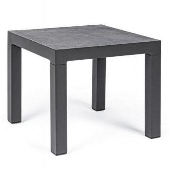 Mesa de centro antracita de aluminio y cerámica estilo industrial 50x50 cm