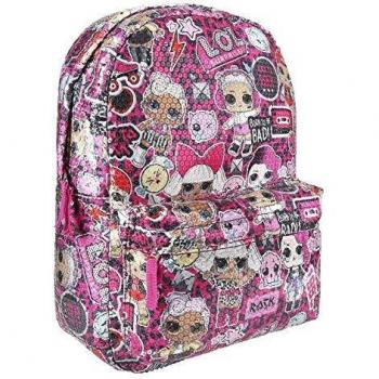 Artesania Cerda Lentejuelas LOL, Mochila Casual, 42 cm, Rosa