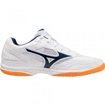 Mizuno Calzado Indoor Wave Drive 9 Blanco con características de amortiguación, soporte lateral, suela de goma para tracción en superficies interiores y diseño ligero