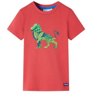 Camiseta infantil color rojo 104