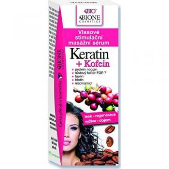 Bione Serum Capilar 100% Orgánico/Vegano con Queratina, Cafeína y Biotina - Tónico para el Cabello Sin Aceites Minerales, Silicona, Parabenos ni Sulfatos -