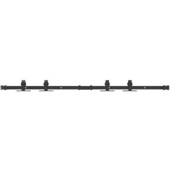 Kit de puerta corredera de armario acero carbono 122 cm