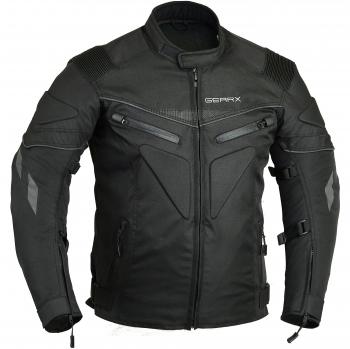 GearX Chaqueta protectora moto, acolchada, impermeable, reflectante, XL