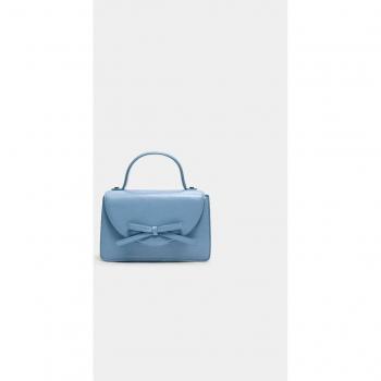 Blue Bow Detail Crossbody Bag OS