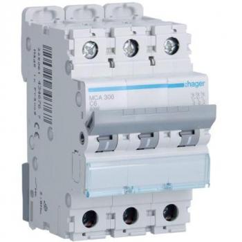Interruptor automático 3 polos 50A curva-C 6kA - Hager MUN350A