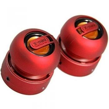 XMI Xmini Max Duo Mini - Altavoces portátiles para iPhone/iPad/iPod/MP3 Player/Laptop - Rojo