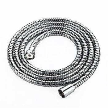 Tubo Flexible de Ducha Universal de Acero Inoxidable 1.5m, Manguera de Ducha Cromada, Diseño Moderno y Orientable