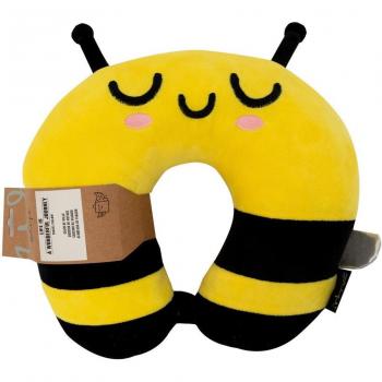 Cojín de viaje infantil Mr. Cojín de Viaje Infantil - Abeja con diseño divertido y tamaño ideal para acompañar a los más pequeños en sus aventuras.