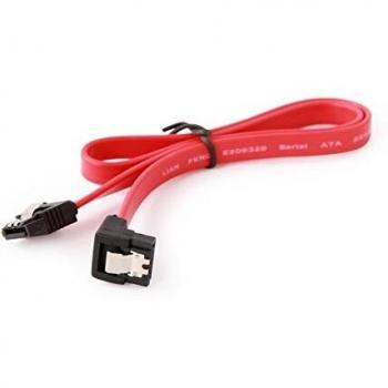 Gembird 0.5m SATA III Data Cable with 90 Degree Connector, Red/Black