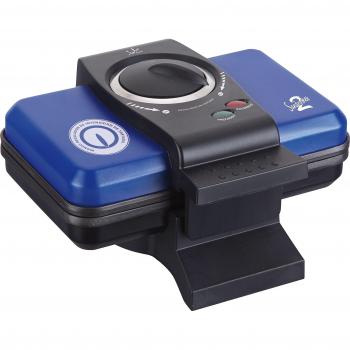 Sandwichera Jata SW507 Azul XXL con Mando Regulador de Intensidad, Placas Antiadherentes y Almacenaje Vertical para 2 Sándwiches, Sellado Perfecto y Fácil Limpieza, 1000W