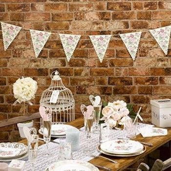 Neviti Banderines con Amor, Papel, Crema, 19 x 0.1 x 22.5 cm