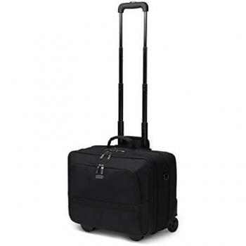 Dicota Eco Multi Roller SELECT 14-17,3 pulgadas, maletín con ruedas bloqueable para portátil, bolsa protectora para ordenador, hecha de materiales reciclados, negro