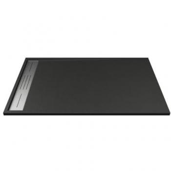 Plato de ducha de resina extra-plano negro 120 x 90 cm - LYROSA