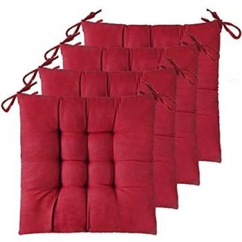 Pack 6 Unidades Cojines para Silla, 40X40 CM, Relleno de Algodón, Ideal para la Decoración de Cocina y Sala, Fabricado en España