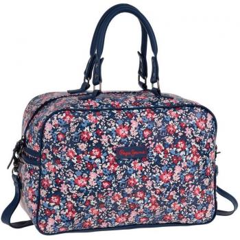 Pepe Jeans Edna Print Bolsa de Viaje, 13.88 Litros, Color Azul