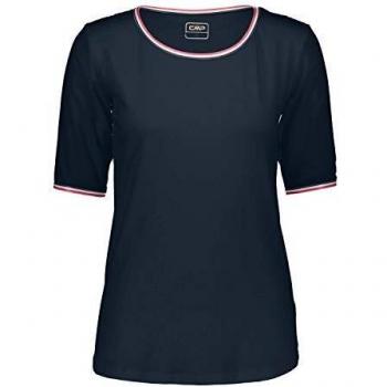 CMP T-Shirt Camiseta, Mujer, Azul/Negro, 40