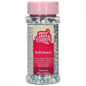 Funcakes - Perlas de Azúcar Blandas - Blancas y Azules (60g)