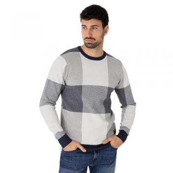 Bendorff - Jersey de Cuello Caja con Estampado Intarsia Cuadros Gris (3XL), Casual, Viscosa, Bendorff Outlet 2024