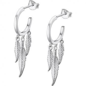 Pendientes Time Road WS02378/14 de Plata con Motivo de Pluma para Mujer