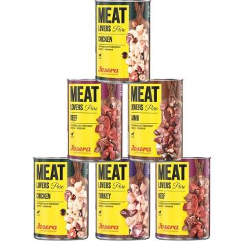 Josera Meatlovers Pure 6 x 400 g Wet Dog Food - Mixed Variety Pack (4 Flavors)