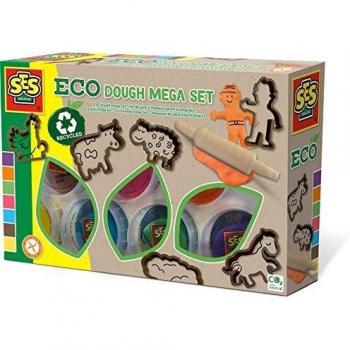 Set Mega de Plastilina Ecológica SES Creative con Herramientas (7x90g)