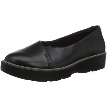 Clarks Un Balsa Go, Mocasines para Mujer, Negro Black Leather, 35.5 EU