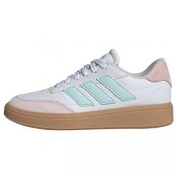 Adidas Courtblock Zapatilla Moda Niño Blanco, Talla 38, Color: Cloud White/Halo Mint/Almost Pink