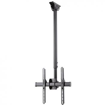 Soporte de TV Deckenhalterung Inclinable y Giratorio 165 cm para Pantallas de 32 a 65 hasta 50 kg, VESA hasta 400x400 mm, Color Negro