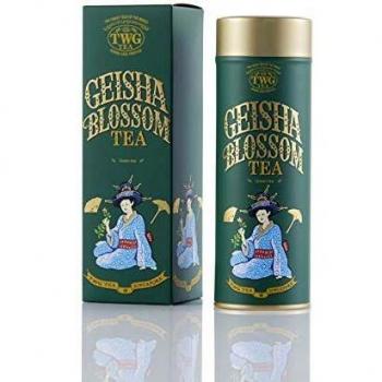 TWG Tea | Geisha Blossom Tea, blend de té verde de hoja suelta en lata de regalo de alta costura de 100 g