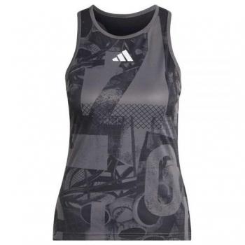 Adidas Club Graphic Camiseta De Tirantes para Mujeres - Negro, Gris Oscuro - Talla XL
