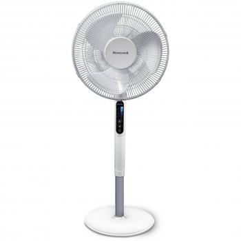 Ventilador de Pie Oscilante Honeywell Advanced QuietSet con 5 Velocidades, Temporizador y Control Remoto - Blanco