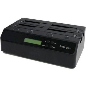 StarTech.com 4-Bay eSATA USB 3.0 to SATA Hard Drive Duplicator Dock - Standalone 1:3 HDD Copier and Eraser SATDOCK4U3RE