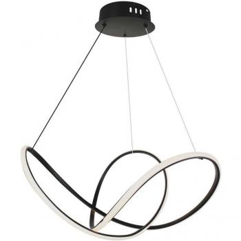 Lámpara colgante LED regulable V-TAC 49W de metal negro, 7010 cm, 3000K