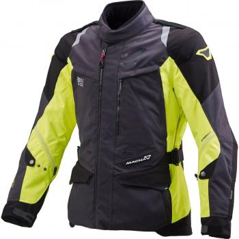 Macna Equator Chaqueta textil, gris/amarillo, M