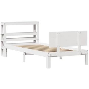 Estructura de Cama con Cabecero Blanco sin Colchón 100x200 cm