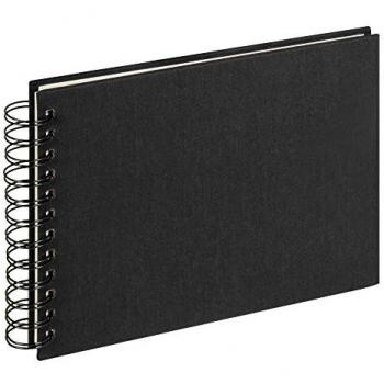 Álbum de Fotos Espiral de Tela Negra 23 x 17 cm con 40 Páginas
