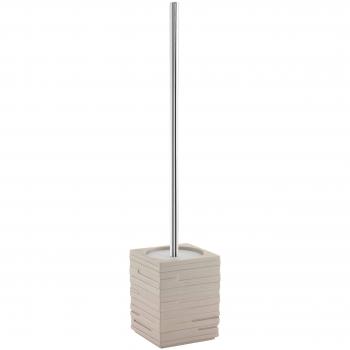 Gedy Quadrotto Escobillero WC, Resina, Tortora, 9.5 X 9.5 X 46